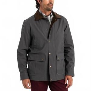 NEW DUCK HEAD waxed duck canvas jacket in magnet grey